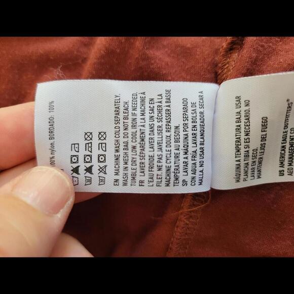 American Eagle Outfitters medium brown soft & sexy peplum top - Picture 5 of 5